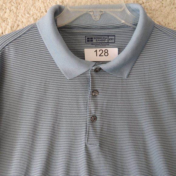 Bermuda Sands Men's Short‎ Sleeve Polo Shirt 4XL, 100% Polyester - Picture 5 of 6